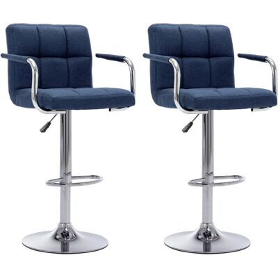VidaXL 283423 Verstellbarer blauer Barhocker - Barhocker VidaXL 283423 Verstellbarer blauer Barhocker - Barhocker