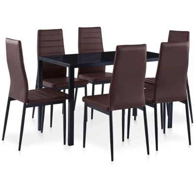 Vida xl Modern 7-teiliges Esstisch-Set Vida xl Modern 7-teiliges Esstisch-Set