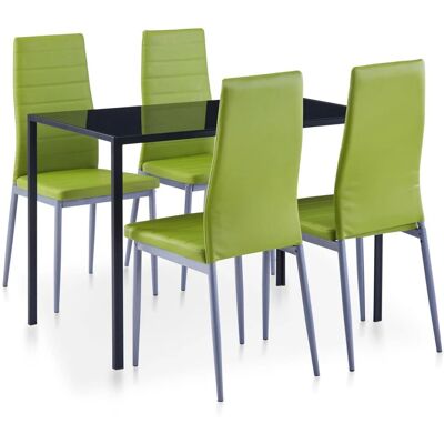 VidaXL 281705 Modernes grünes Küchen- und Esszimmermöbel-Set VidaXL 281705 Modernes grünes Küchen- und Esszimmermöbel-Set