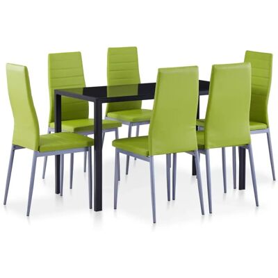 vidaXL 7-teiliges Esszimmer-Set - Modernes Glasdesign vidaXL 7-teiliges Esszimmer-Set - Modernes Glasdesign