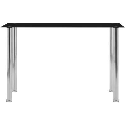 vidaXL Zwart Tafel met gehard glas 120x60x75 cm vidaXL Zwart Tafel met gehard glas 120x60x75 cm
