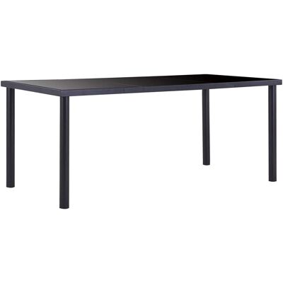 vidaXL Esstisch Schwarz 180x90cm Gehärtetes Glas - Esstisch vidaXL Esstisch Schwarz 180x90cm Gehärtetes Glas - Esstisch