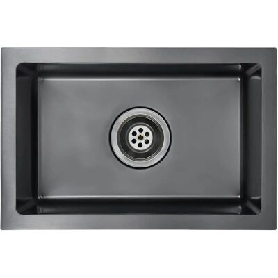 Lavello da Cucina in Acciaio Inox Nero VidaXL - Sotto-incasso 44x29cm Lavello da Cucina in Acciaio Inox Nero VidaXL - Sotto-incasso 44x29cm
