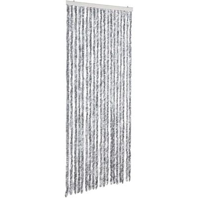 vidaXL Cortina Antimosquitos Branca e Cinza 56x185 cm Chenille - Cortina Antimosquitos vidaXL Cortina Antimosquitos Branca e Cinza 56x185 cm Chenille - Cortina Antimosquitos