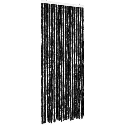 Rideau anti-insectes vidaXL Anthracite 56x185cm en chenille - Publicité Rideau anti-insectes vidaXL Anthracite 56x185cm en chenille - Publicité