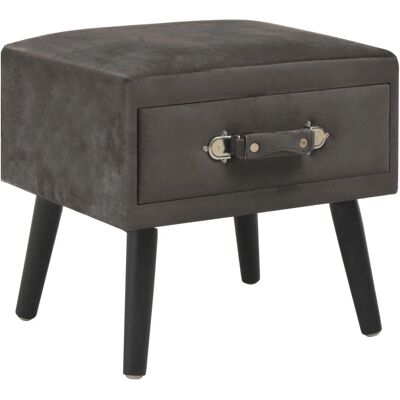 vidaXL Comodino - Velluto Grigio - 40x35x40 cm vidaXL Comodino - Velluto Grigio - 40x35x40 cm