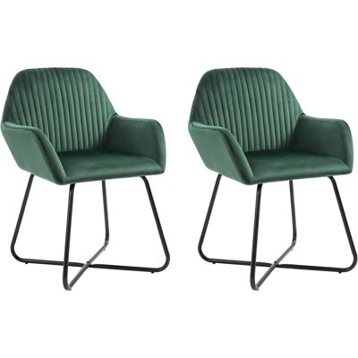 vidaXL Modell 249803 Grüne Samtberg Dining Chair - Restaurant vidaXL Modell 249803 Grüne Samtberg Dining Chair - Restaurant