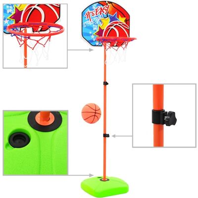 vidaXL Børne basketball- og boldsæt - Justerbar højde vidaXL Børne basketball- og boldsæt - Justerbar højde