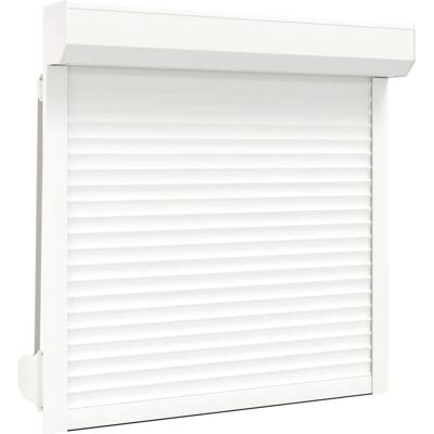 vidaXL Schwerer Aluminiumrollladen 100x100cm Weiß - Fensterjalousie vidaXL Schwerer Aluminiumrollladen 100x100cm Weiß - Fensterjalousie
