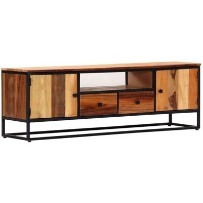 vidaXL Mueble de TV de Madera Reciclada 120x30x40cm - Estilo Mid-Century vidaXL Mueble de TV de Madera Reciclada 120x30x40cm - Estilo Mid-Century