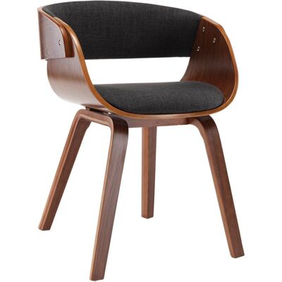 Silla de comedor de madera curvada y tela gris vidaXL - Silla de comedor Silla de comedor de madera curvada y tela gris vidaXL - Silla de comedor