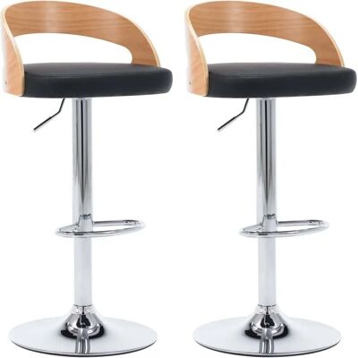 VidaXL Modelo 283148 Taburete de bar ajustable negro - Taburete VidaXL Modelo 283148 Taburete de bar ajustable negro - Taburete