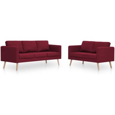 VidaXL 276857 Canapé Rouge 3 Places VidaXL 276857 Canapé Rouge 3 Places