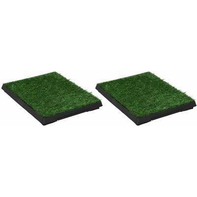 vidaXL Pet Toilet - 2 pcs. with Tray, Artificial Grass, Green - Pet Toilet vidaXL Pet Toilet - 2 pcs. with Tray, Artificial Grass, Green - Pet Toilet