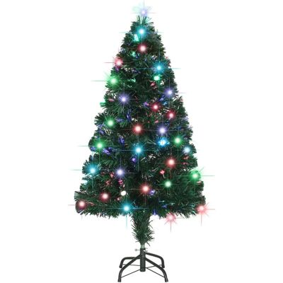 vidaXL Künstlicher Weihnachtsbaum mit Ständer - LED & Glasfaser - 120cm vidaXL Künstlicher Weihnachtsbaum mit Ständer - LED & Glasfaser - 120cm