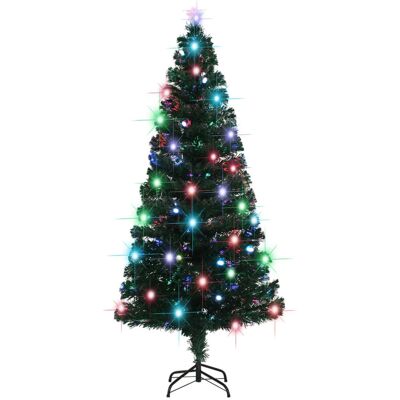 vidaXL Keinutontkuusi ja ständi - 180 cm, LED & Fiber Optics vidaXL Keinutontkuusi ja ständi - 180 cm, LED & Fiber Optics