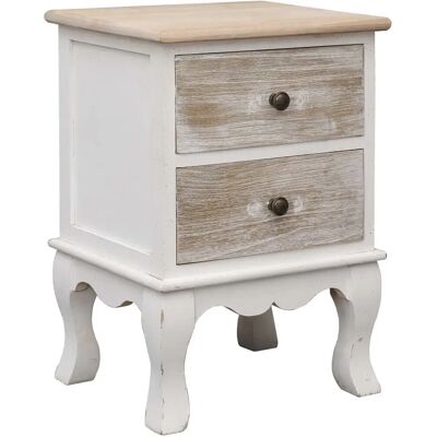 vidaXL 284064 Table de nuit - Style vintage - En bois de paulownia - Publicité vidaXL 284064 Table de nuit - Style vintage - En bois de paulownia - Publicité