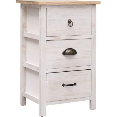 vidaXL Beistellschrank 35x25x57cm Paulownia Holz Stauraum vidaXL Beistellschrank 35x25x57cm Paulownia Holz Stauraum