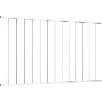 vidaXL Weißer Stahlzaun - Gartensichere Barriere vidaXL Weißer Stahlzaun - Gartensichere Barriere