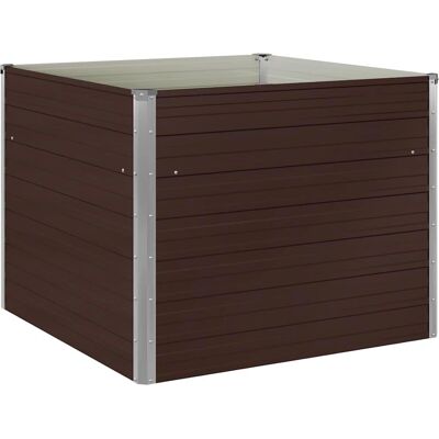 vidaXL Letto di Coltura Rialzato Acciaio Zincato - Giardino rialzato - 100x100x77cm vidaXL Letto di Coltura Rialzato Acciaio Zincato - Giardino rialzato - 100x100x77cm