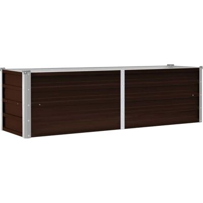 vidaXL Garten-Hochbeet Braun 160x40x45cm Verzinkter Stahl - Garden Raised Bed vidaXL Garten-Hochbeet Braun 160x40x45cm Verzinkter Stahl - Garden Raised Bed