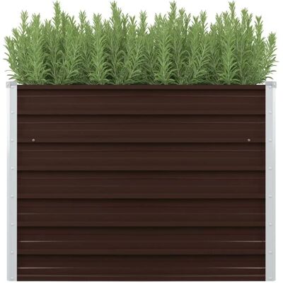 vidaXL Hochbeet Braun - Verzinkter Stahl - 100x40x77 cm - Garten Hochbeet vidaXL Hochbeet Braun - Verzinkter Stahl - 100x40x77 cm - Garten Hochbeet