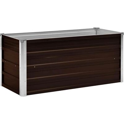 vidaXL Hochbeet - Verzinkter Stahl - Braun - 100x40x45 cm vidaXL Hochbeet - Verzinkter Stahl - Braun - 100x40x45 cm