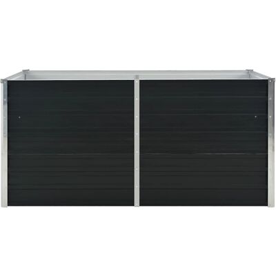 vidaXL Hochbeet Anthrazit 160 x 80 x 77 cm Verzinkter Stahl - Hochbeet vidaXL Hochbeet Anthrazit 160 x 80 x 77 cm Verzinkter Stahl - Hochbeet