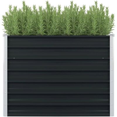 vidaXL Hochbeet Anthrazit - Gartenbeet, 100x100x77cm, Stahl vidaXL Hochbeet Anthrazit - Gartenbeet, 100x100x77cm, Stahl