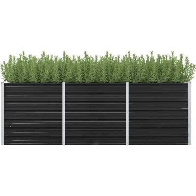 vidaXL Garten Hochbeet Anthrazit - Verzinkter Stahl - 240x80x77cm vidaXL Garten Hochbeet Anthrazit - Verzinkter Stahl - 240x80x77cm