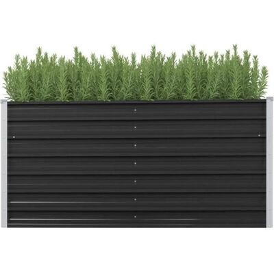 vidaXL Garten-Hochbeet - Anthrazit 160x40x77 cm, verzinkter Stahl vidaXL Garten-Hochbeet - Anthrazit 160x40x77 cm, verzinkter Stahl