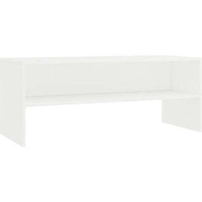 vidaXL 800045 Meuble TV en bois engineering blanc - Meuble TV - Publicité vidaXL 800045 Meuble TV en bois engineering blanc - Meuble TV - Publicité