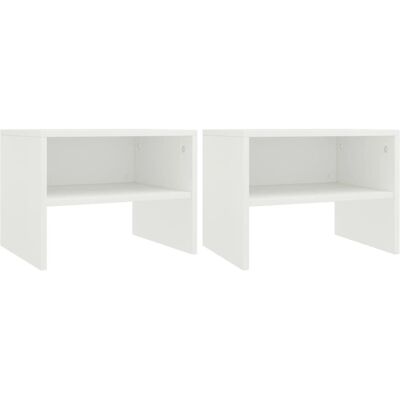 vidaXL 800064 Nachttisch Weiß - 2er Set Nachttische vidaXL 800064 Nachttisch Weiß - 2er Set Nachttische