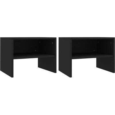 Ensemble de Tables de Nuit VidaXL Noire 2 Pièces - Table de Nuit, Table de Chevet, Rangement - Publicité Ensemble de Tables de Nuit VidaXL Noire 2 Pièces - Table de Nuit, Table de Chevet, Rangement - Publicité