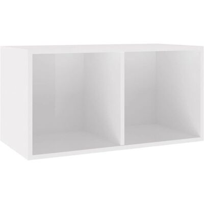vidaXL Vinyl-Aufbewahrungsbox Hochglanz Weiß - Aufbewahrungsbox für Schallplatten vidaXL Vinyl-Aufbewahrungsbox Hochglanz Weiß - Aufbewahrungsbox für Schallplatten