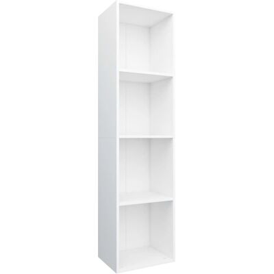 vidaXL Witte Boek/TV Kast - Boekenkast/TV-meubel - 36x30x143 cm vidaXL Witte Boek/TV Kast - Boekenkast/TV-meubel - 36x30x143 cm