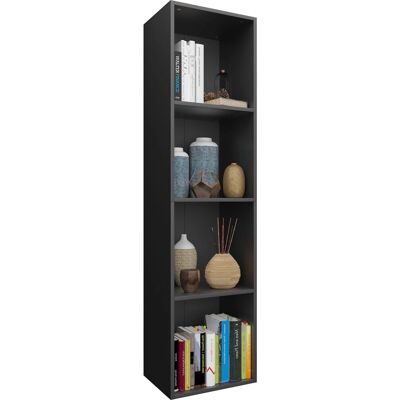 vidaXL Bibliothèque - Noir - 36x30x143 cm - Meuble de livres/TV - Publicité vidaXL Bibliothèque - Noir - 36x30x143 cm - Meuble de livres/TV - Publicité