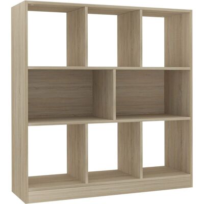 vidaXL Sonoma Eiche Bücherregal - 8 Fächer, Holzwerkstoff vidaXL Sonoma Eiche Bücherregal - 8 Fächer, Holzwerkstoff