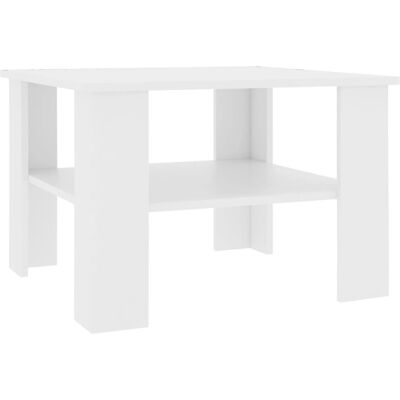 vidaXL Couchtisch Weiß aus Verbundholz - Beistelltisch vidaXL Couchtisch Weiß aus Verbundholz - Beistelltisch
