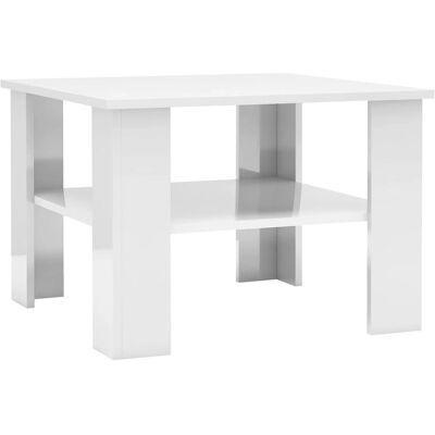 vidaXL Kattovalaisimen korkeakiiltoinen valkoinen puu 60x60x42 cm - Kahvipöytä vidaXL Kattovalaisimen korkeakiiltoinen valkoinen puu 60x60x42 cm - Kahvipöytä