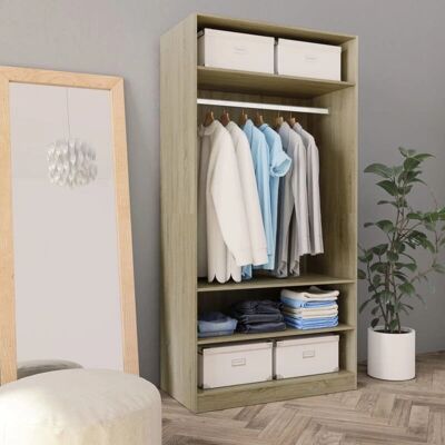 vidaXL Sonoma Eichen Schrank 100x50x200cm Holzwerkstoff - Kleiderschrank vidaXL Sonoma Eichen Schrank 100x50x200cm Holzwerkstoff - Kleiderschrank