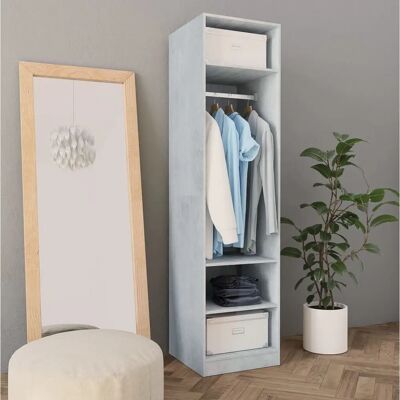 Guardaroba vidaXL Grigio Cemento 50x50x200cm Legno Ingegnerizzato - Armadio Guardaroba vidaXL Grigio Cemento 50x50x200cm Legno Ingegnerizzato - Armadio
