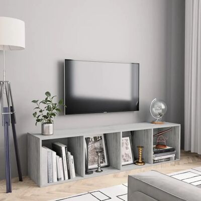 vidaXL Bücherregal/TV-Schrank Beton Grau 143×30×36 cm vidaXL Bücherregal/TV-Schrank Beton Grau 143×30×36 cm