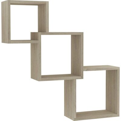 Étagère Murale Cube Chêne Sonoma vidaXL - Rangement - Publicité Étagère Murale Cube Chêne Sonoma vidaXL - Rangement - Publicité