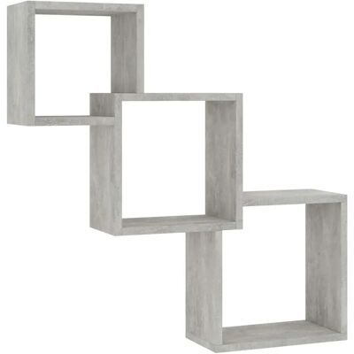 vidaXL Würfel-Wandregal Beton Grau - Regal vidaXL Würfel-Wandregal Beton Grau - Regal