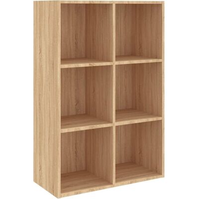 vidaXL Eikenhouten Boekenkast/Sideboard - 6 Vakken vidaXL Eikenhouten Boekenkast/Sideboard - 6 Vakken