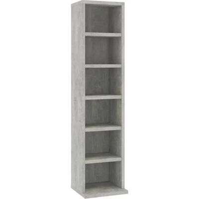 vidaXL CD Kast Beton Grijs - 21x20x88 cm - Opslag Organizer vidaXL CD Kast Beton Grijs - 21x20x88 cm - Opslag Organizer