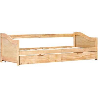 vidaXL Kiefernholz Ausziehbares Schlafsofa - 90x200 cm Rahmen vidaXL Kiefernholz Ausziehbares Schlafsofa - 90x200 cm Rahmen