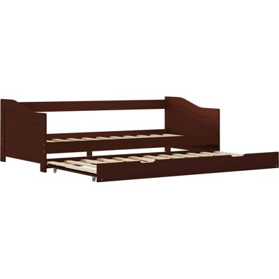 vidaXL 283152 Letto - Cornice di Divano Letto in Pino Marrone Scuro vidaXL 283152 Letto - Cornice di Divano Letto in Pino Marrone Scuro