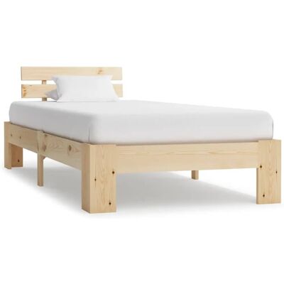 vidaXL 283161 Bettgestell - Massives Kiefernholz - 100x200cm - Modernes Einzelbett vidaXL 283161 Bettgestell - Massives Kiefernholz - 100x200cm - Modernes Einzelbett